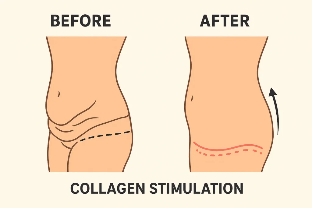 Before and after results for sagging skin after weight loss injections Netherton